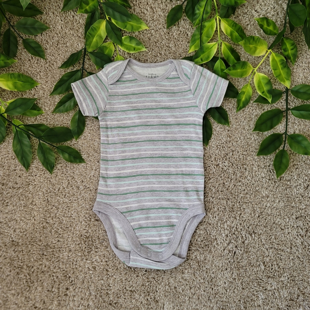 Baby Boy Striped Onesie (6-9 Months)